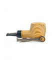 Pipa Talamona Reverse Calabash Barrel Stand Up Sabbiata in Ulivo