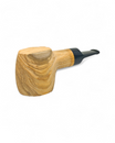 Pipa Talamona Reverse Calabash Barrel Stand Up Sabbiata in Ulivo