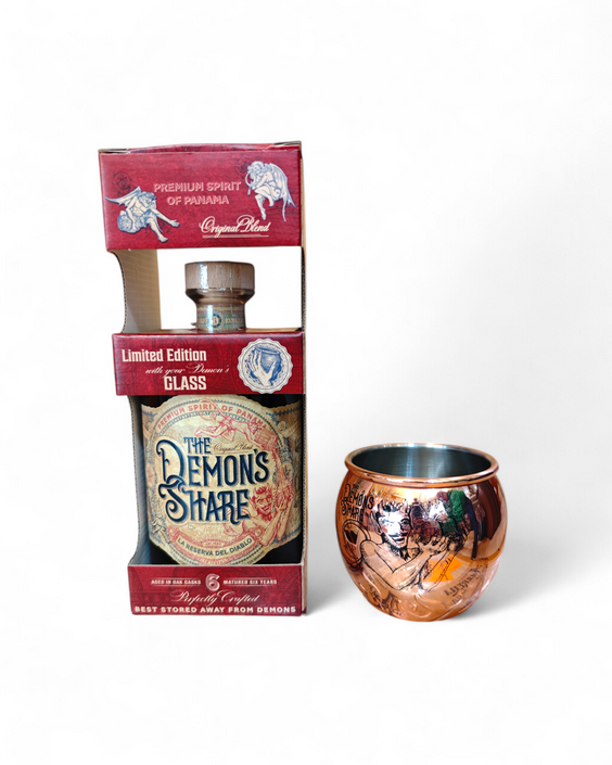 The Demon's Share 6 Year Rum - Gift Box with Copper Glass