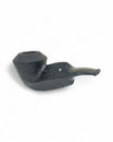 Talamona Reverse Calabash Bent Rhodesian Sandblasted Black Edition pipe