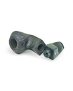 Talamona Reverse Calabash Bent Rhodesian Sandblasted Black Edition pipe