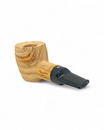 Pipa Talamona Reverse Calabash Barrel Stand Up Sabbiata in Ulivo