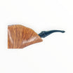 Pipa Savinelli Autograph 00 in radica fiammata con rim naturale e bocchino nero, vista laterale del cannello.