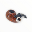 Pipa Ser Jacopo L1 Bent Apple in radica liscia con vera in argento e bocchino a sella nero, usata in ottime condizioni.