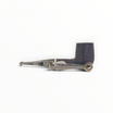 Pipa Talamona Revolution Mammuth 806 Billiard sabbiata scura con bocchino striato effetto mammut e pigino in metallo