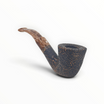Pipa Talamona Revolution Wood 807 Bent Dublin in radica sabbiata scura con bocchino curvo in metacrilato marmorizzato