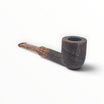 Pipa Talamona Revolution Wood Pot in radica sabbiata nera con anello in legno e bocchino in metacrilato marmorizzato