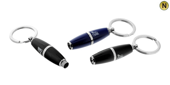Bucasigari retrattile cromato lacca nera Con portachiavi