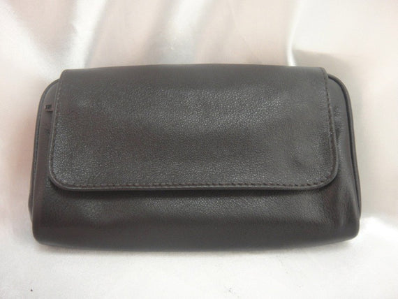 Borsa in pelle per 2 pipe e 2 miscele  T.moro