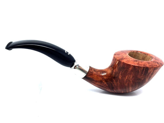 Pipa Il Ceppo Liscia Gr. 4 vera in argento Lavorata