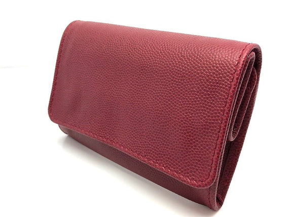 Nuovo Portatabacco Piccolo Floppy in pelle Grana di Riso Rosso