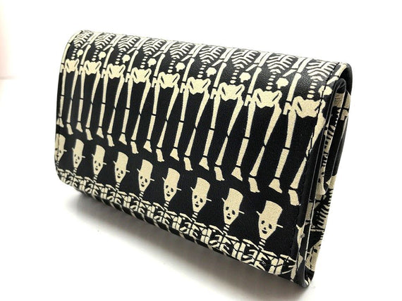 Nuovo Portatabacco Piccolo Floppy in pelle Nera Skulls Limited Edition 2017