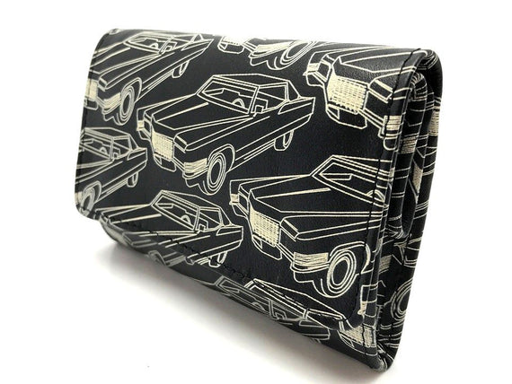 Nuovo Portatabacco Piccolo Floppy in pelle Nera Cars Limited Edition 2017