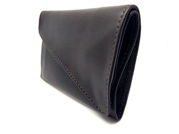 Portatabacco in vera pelle Medio con bottone Made in Italy