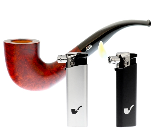 Accendino Per Pipa In Metallico Argento - Design Classico, Ricarica A Gas - Foto 5