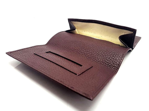 Portatabacco filtri e cartine in pelle Ciliegia Brebbia