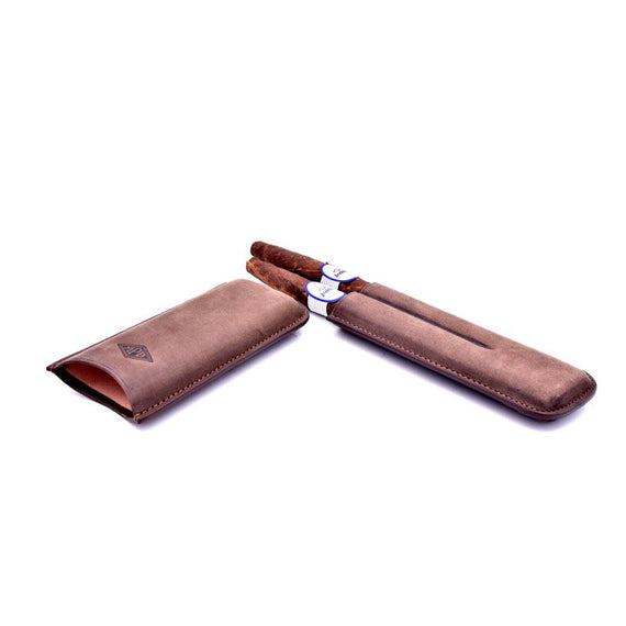 PORTA 2 SIGARI TOSCANI CORONA IN CUOIO