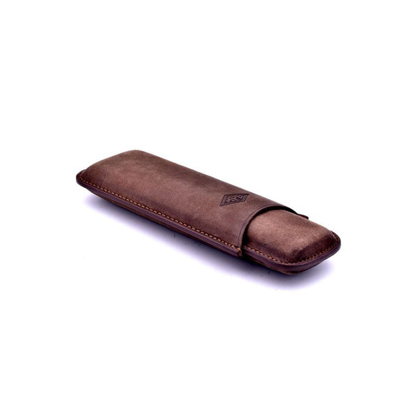 PORTA 2 SIGARI TOSCANI CORONA IN CUOIO