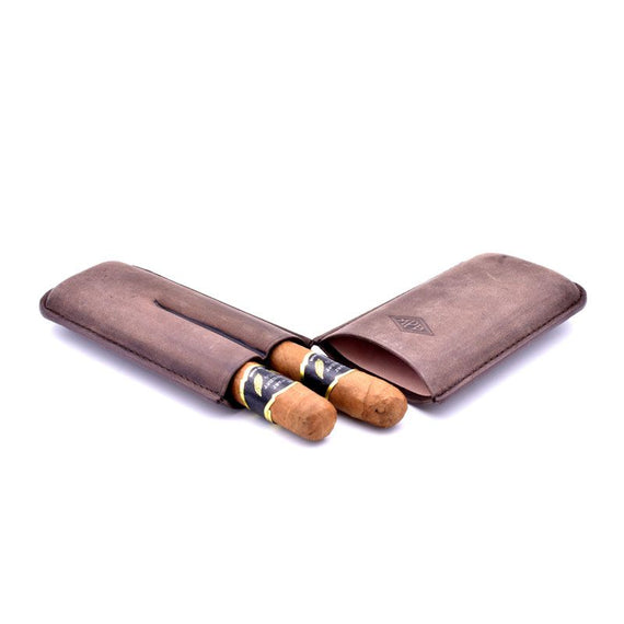 PORTA 2 SIGARI ROBUSTO IN CUOIO