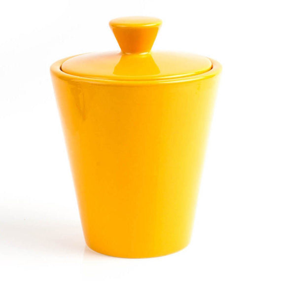 POGGIAPIPA E VASO IN CERAMICA GIALLO