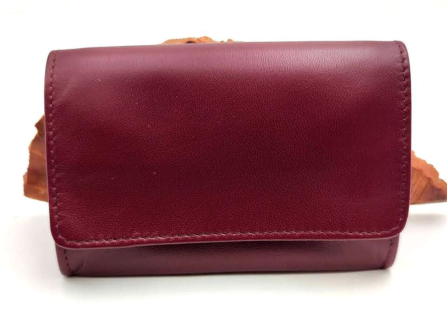 Nuovo Portatabacco Piccolo Floppy in pelle Prugna
