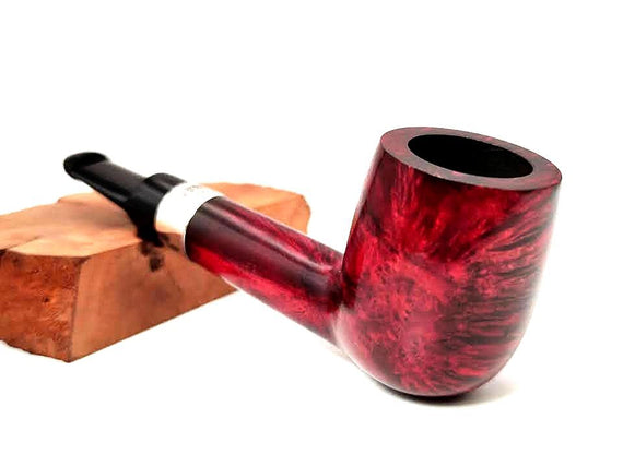 Pipa Peterson Classic Series Sterling Silver 53 Stubby Billiard Rossa Liscia Silver Band 925 Palatale
