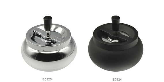 Posacenere a molla grande metallo cm.14 cromo/Argento Satinato