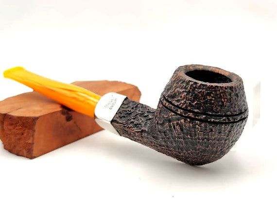 Pipa Peterson's ROCK OF CASHEL 150 Bulldog Spigot Ghiera in Argento Bocchino Giallo Fishtail