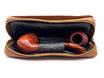 Borsello per 2 pipe e tabacco Avana in vera pelle made in italy 2020