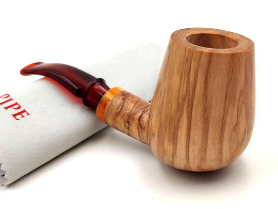 Pipa Volkan Fiammata Ulivo Chimney Hand Made F Italy by Alberto Paronelli