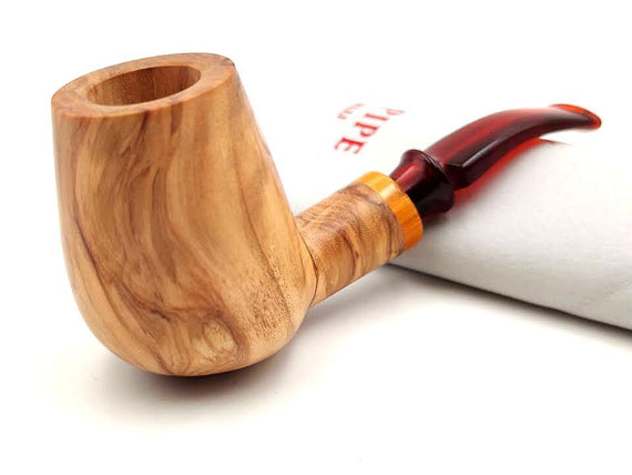 Pipa Volkan Fiammata Ulivo Chimney Hand Made F Italy by Alberto Paronelli
