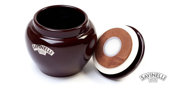Vaso Portatabacco SAVINELLI in ceramica Marrone Made in Italy