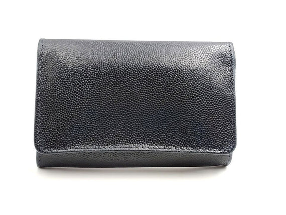 Nuovo Portatabacco Piccolo Floppy in pelle Grana di Riso Blu