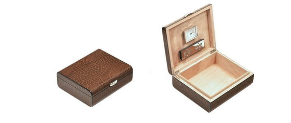 Scatola humidor per 25 Sigari Lucida Crocodile