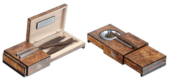 Umidificatore in olmo con posacenere