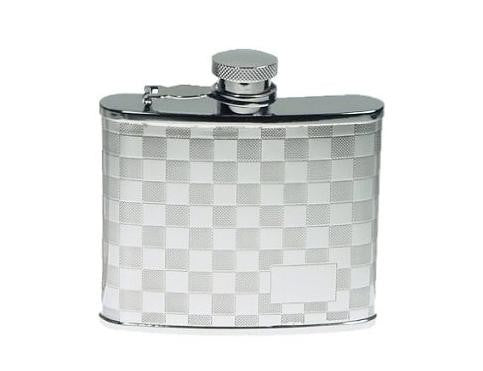 Fiasca acciaio inossidabile 4 oz. incisa scacchiera