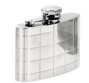 Fiasca acciaio inossidabile 4 oz. scacchi lisci/satin