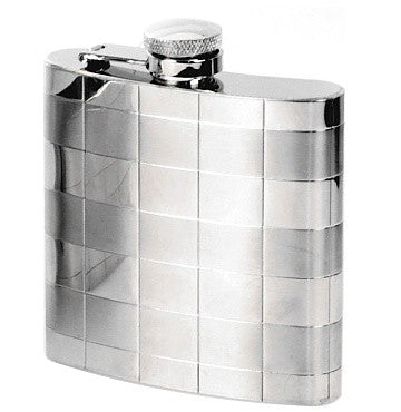 Fiasca acciaio inossidabile 6 oz. scacchi lisci/satin