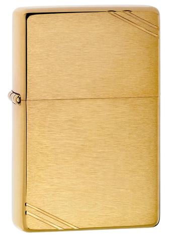Accendino Zippo Brushed Brass Vintage with Slashes