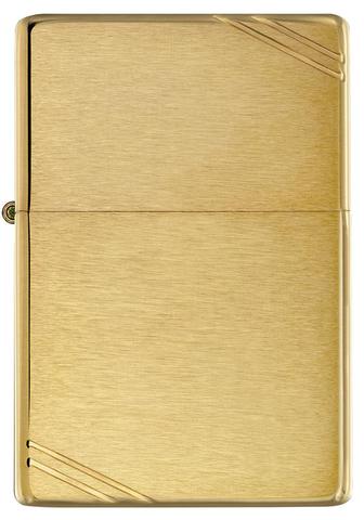 Accendino Zippo Brushed Brass Vintage with Slashes