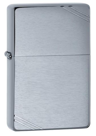 Accendino Zippo Brushed Chrome Vintage with Slashes