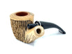 AMORELLI PIPE PENNA DI SAN MICHELE IN OLIVE TREE AND BRIAR STOVE 24KT BENT STAND UP