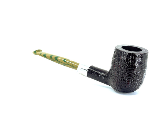 Pipa Ashton pipe Brindle XXX Billiard Army Mounted Sabbiata Hand Made England 222 bocchino Cumberland Ghiera in Argento 925