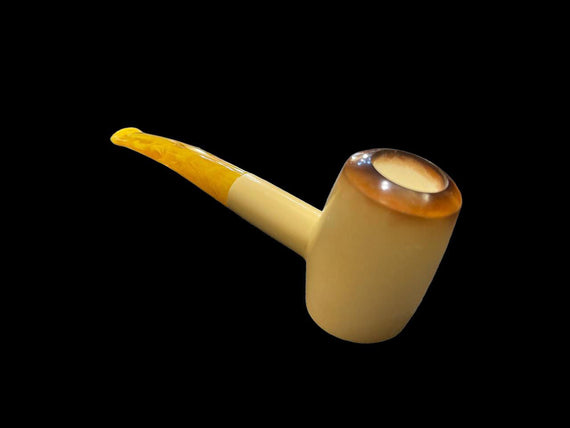 Pipa LUBINSKI Meerschaum in schiuma di mare gruppo 8 Poker Liscia Affumicata