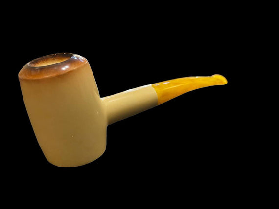 Pipa LUBINSKI Meerschaum in schiuma di mare gruppo 8 Poker Liscia Affumicata