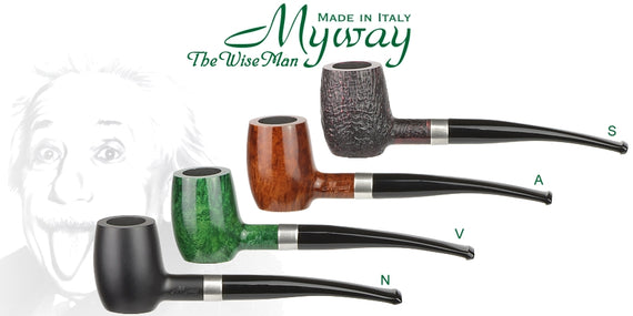 Pipa MYWAY The Wise Man Classic Barrel Stand Up by Lubinski Ghiera in Nickel