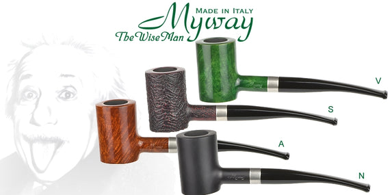 Pipa MYWAY The Wise Man Classic Tankard Stand Up by Lubinski Ghiera in Nickel