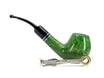 Pipa Molina Pipe Bent Apple Liscia Verde con Filtro da 9 mm o adattatore incluso