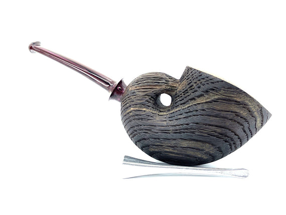 Pipa Brentegani Pipe Nautilus in Morta Bog Oak Cumberland Viola NYH