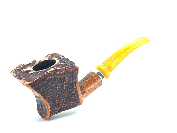 Pipa Pascucci Free-Hand Sabbiata Con Ghiera Lavorata in Argento 925